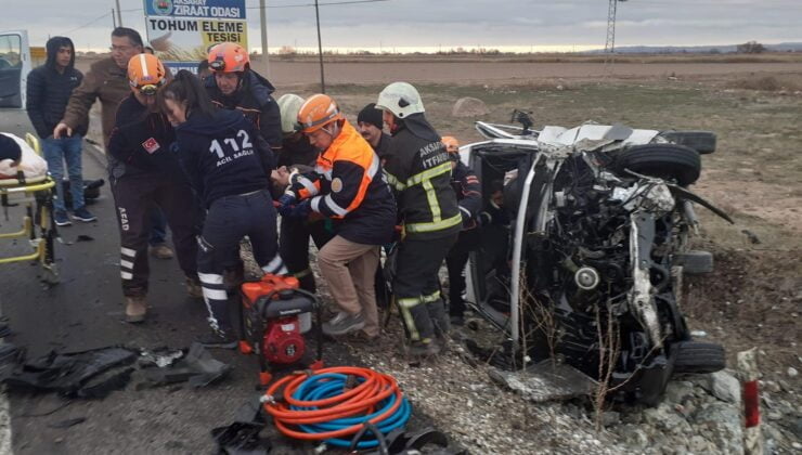 Aksaray Ankara Yolunda Kaza 4 Yaralı