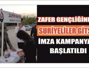 Zafer Gençliği Suriyeliler Gitsin Diye İmza Topluyor