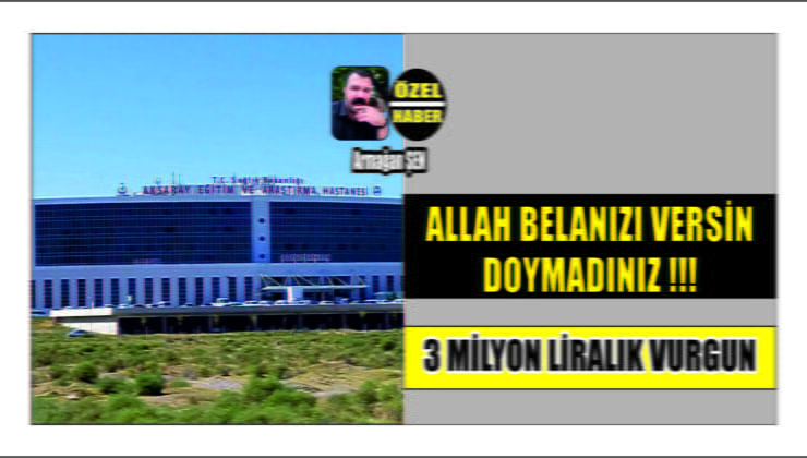 Hastanede Yolsuzluk Soruşturması