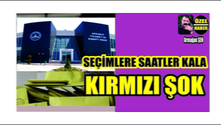 Kırmızı Listede Seçim Öncesi Şok