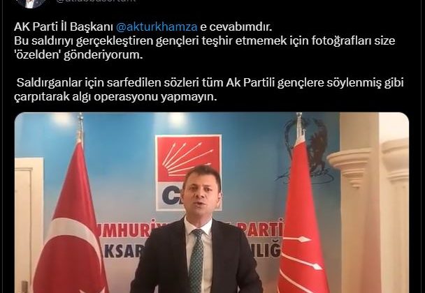 CHP’li Ertürk’ten AKP’li Aktürk’e Meydan Okuma