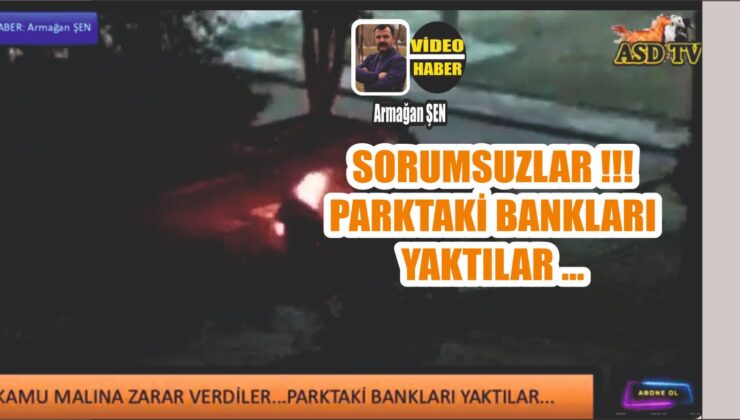Sorumsuzlar Parktaki Bankları Yaktılar