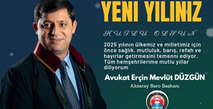 Baro Başkanı Düzgün’den Yeni Yıl Mesajı