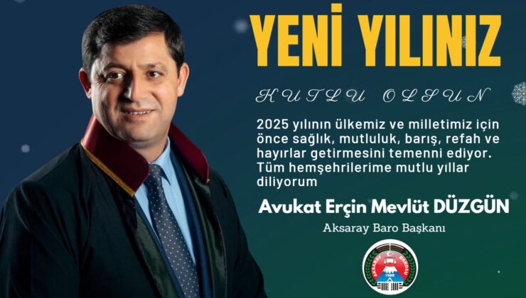Baro Başkanı Düzgün’den Yeni Yıl Mesajı