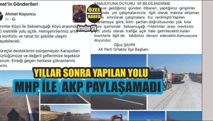 Yıllardır Yapılmayan Yolu Paylaşamadılar