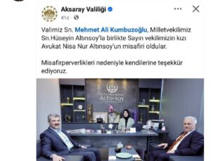 Aksaray Valiliğinden İlginç Paylaşım