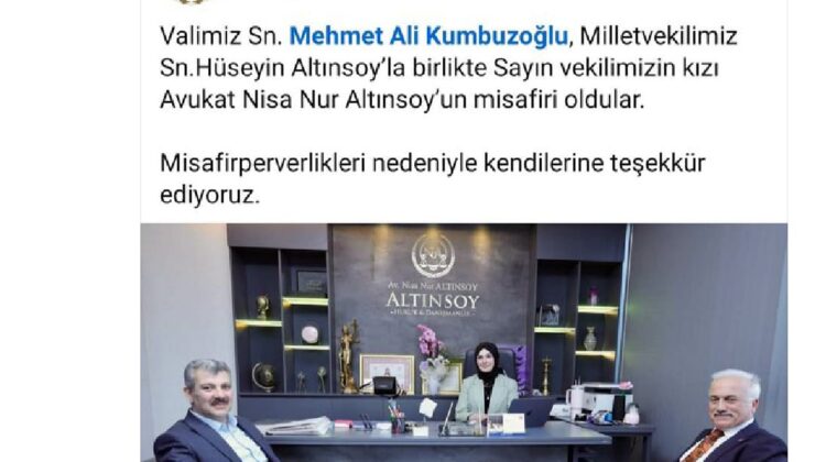 Aksaray Valiliğinden İlginç Paylaşım
