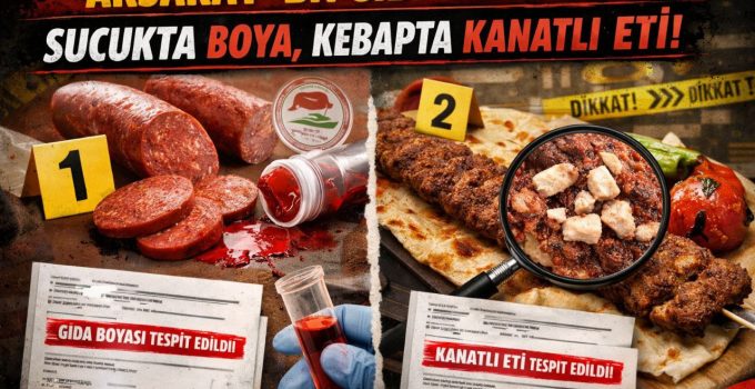 Aksaray’da Gıda Rezaleti Sucukta Boya, Kebapta Kanatlı Eti